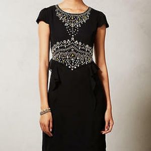 Anthropologie Cameo Peplum Dress by Vineet Bahl